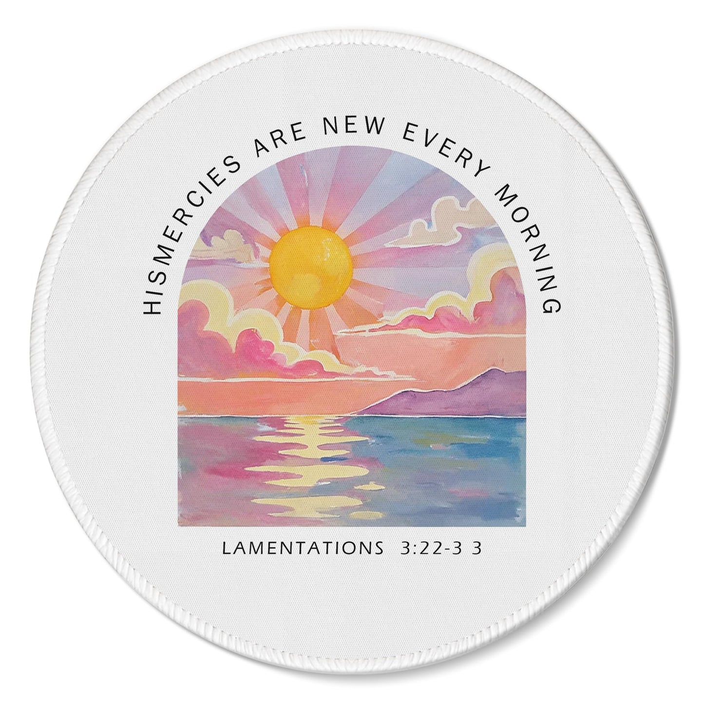 Boho Christian Bible Verse Mouse Pad, 7.9x7.9 Inch
