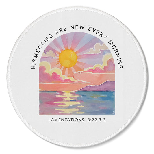 Boho Christian Bible Verse Mouse Pad, 7.9x7.9 Inch