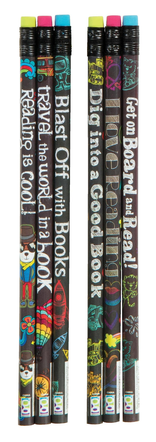 Pack of 72 Wooden Pencils for Reading