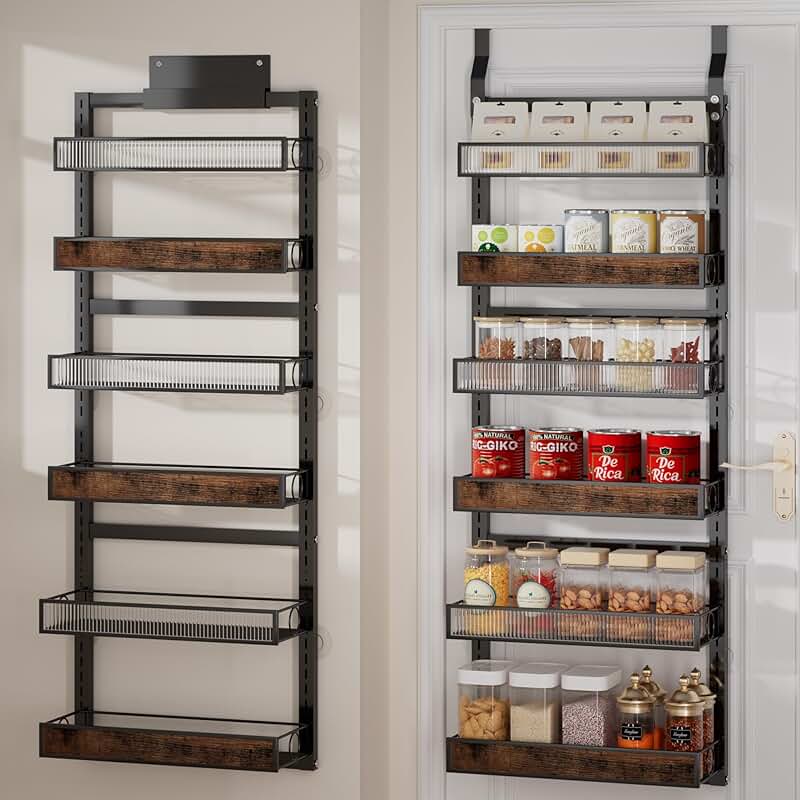 Over the Door 6-Tier Wall Mount Spice Rack