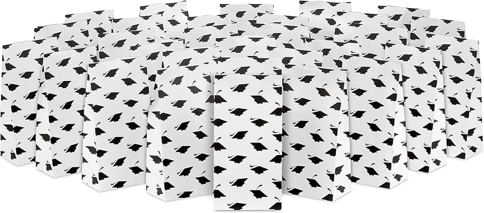 Graduation Party Favor and Treat Bags, 30 Pack