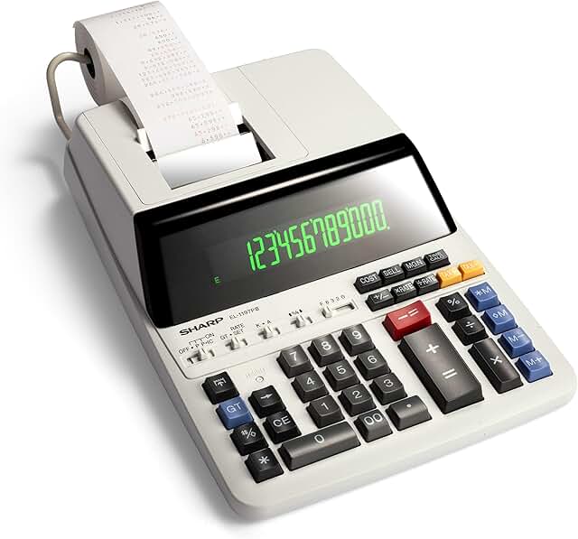 Heavy Duty Color Printing Calculator with Clock and Calendar