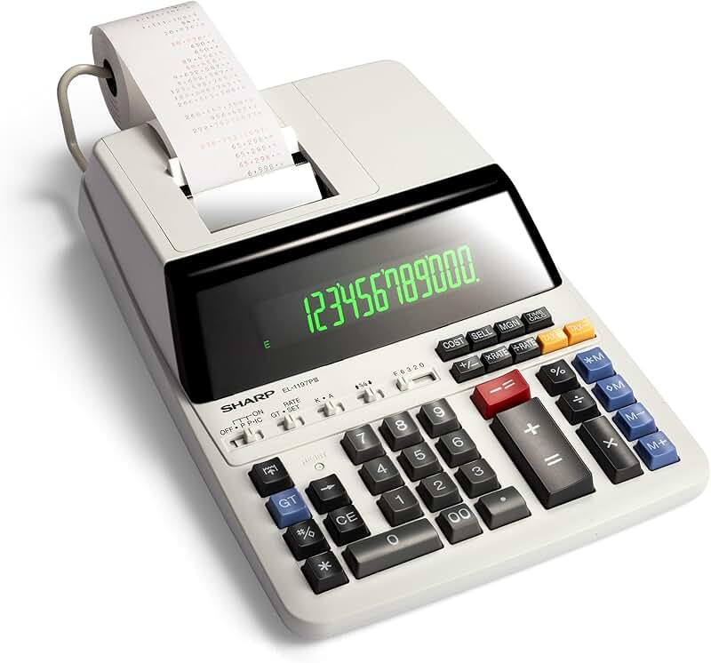 Heavy Duty Color Printing Calculator with Clock and Calendar