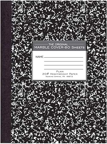 Signature Collection Hardcover Composition Notebook, 80 Sheets