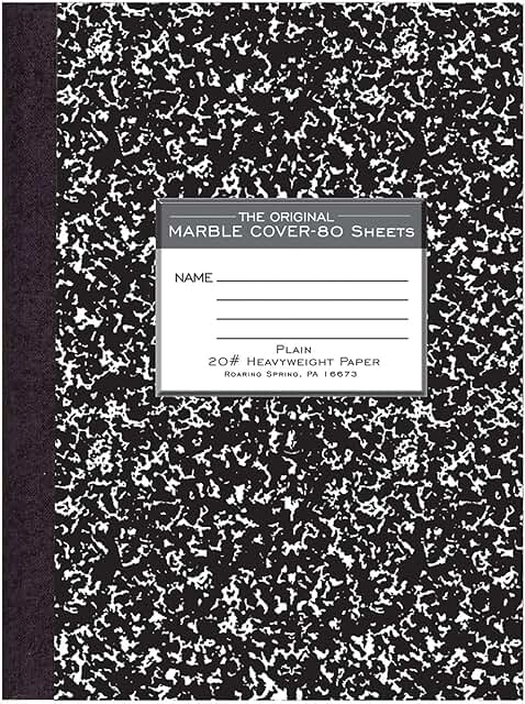 Signature Collection Hardcover Composition Notebook, 80 Sheets
