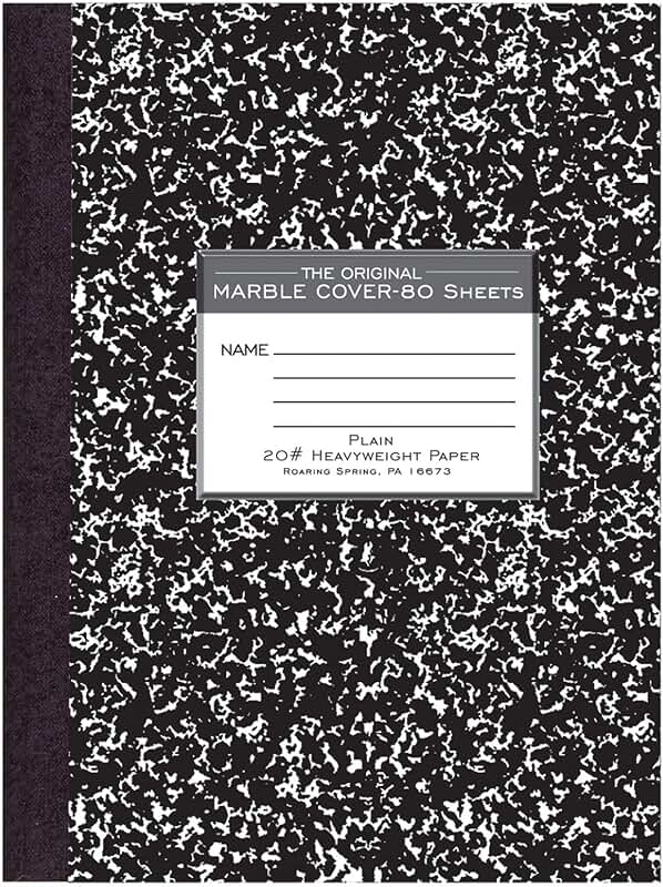 Signature Collection Hardcover Composition Notebook, 80 Sheets