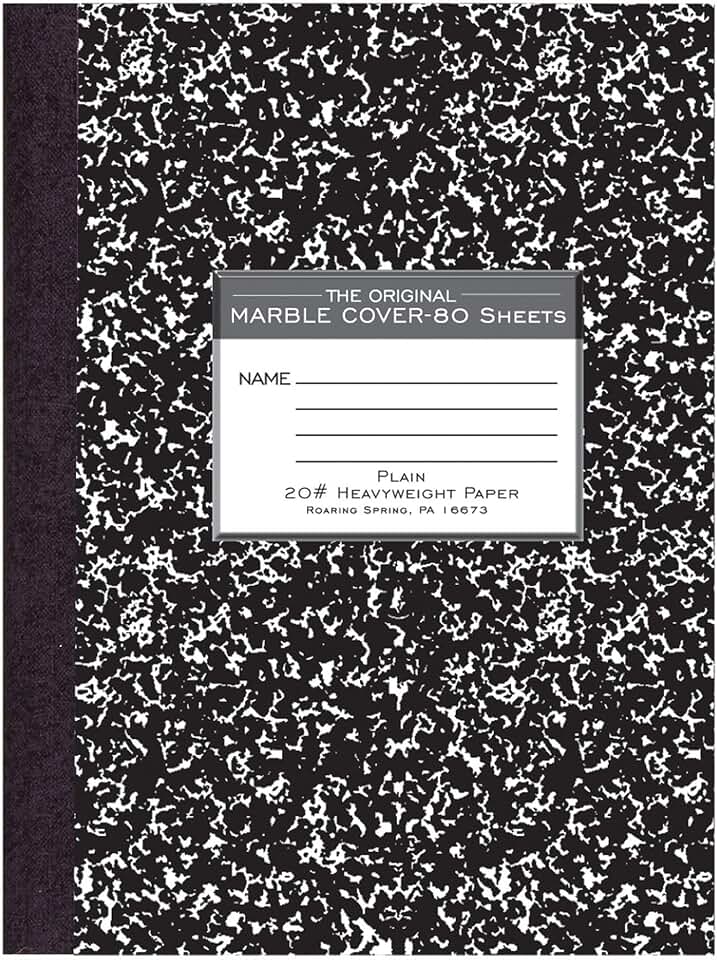 Signature Collection Hardcover Composition Notebook, 80 Sheets