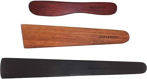 3-Piece Wooden Kitchen Utensil Set with Spatula, Scraper, and Butter Turner
