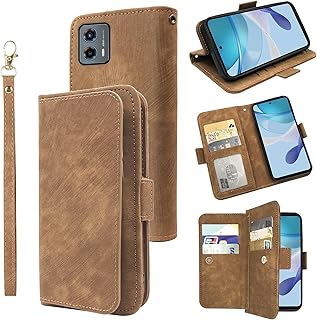Wallet case with wrist strap and card slots for Moto G 5G