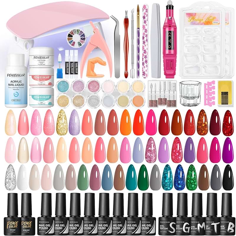 60-Piece Gel Nail Polish Set with Drill