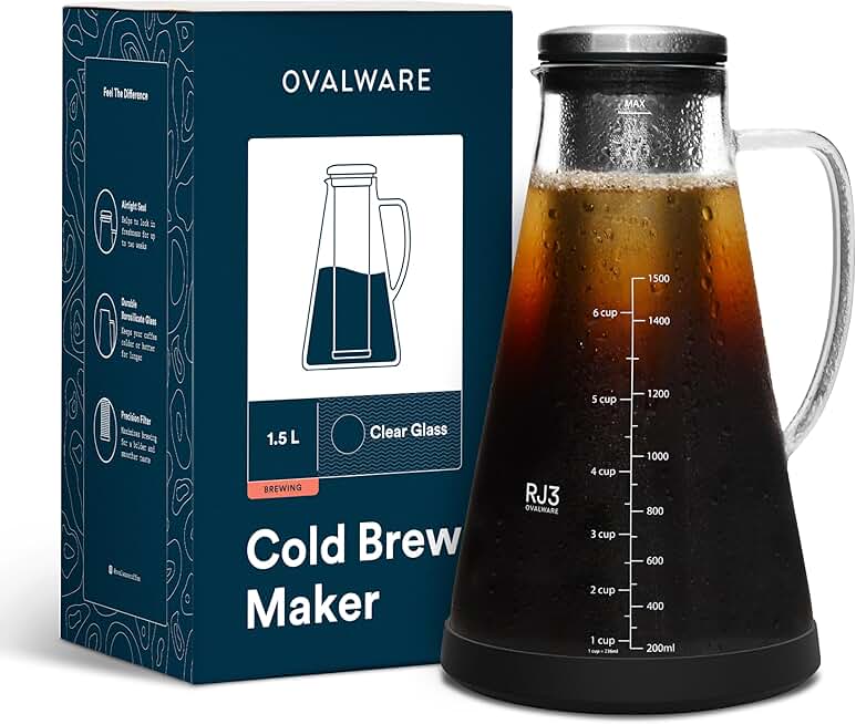 Airtight Cold Brew and Iced Tea Maker Pitcher