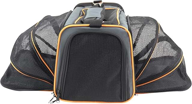 Expandable soft pet carrier, airline approved, multiple sizes