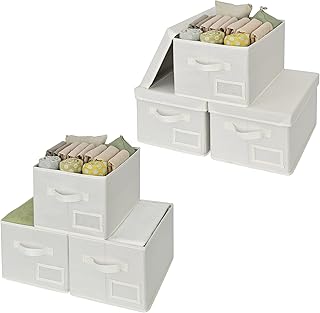 Bundle of 6 Rectangle Storage Bins with Lids