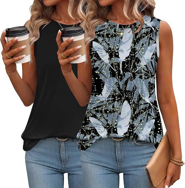 Women's Summer Sleeveless Casual Tank Tops Pack