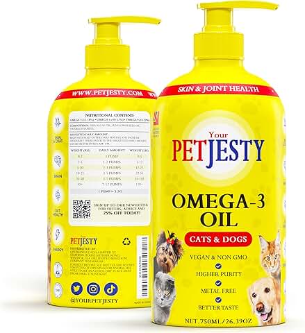 Omega 3 Oil for Dogs and Cats, Skin & Coat Support
