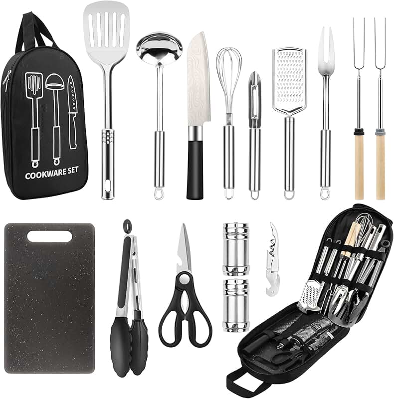 19-Piece Silicone Kitchen Utensil Set with Holder