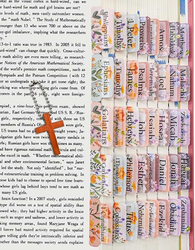 Bloom Floral Bible Tabs for Women Study Bible