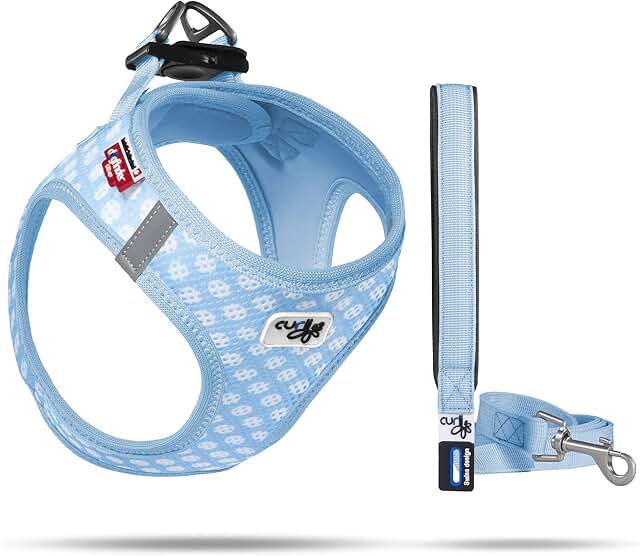 Sky Blue Air Mesh Vest with Leash, 3XS