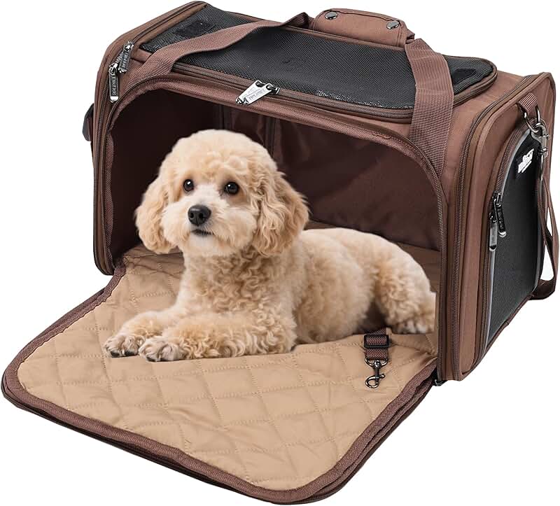 Deluxe Soft Pet Carrier with Expandable Mat