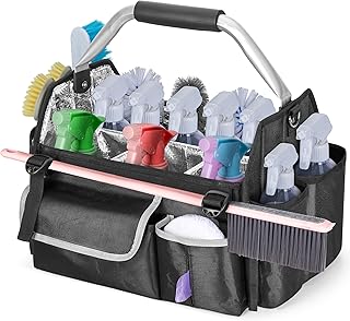 Portable Cleaning Supplies Organizer with Pockets