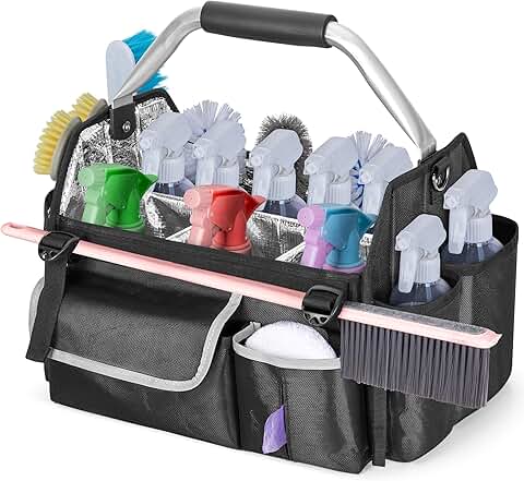 Portable Cleaning Supplies Organizer with Pockets