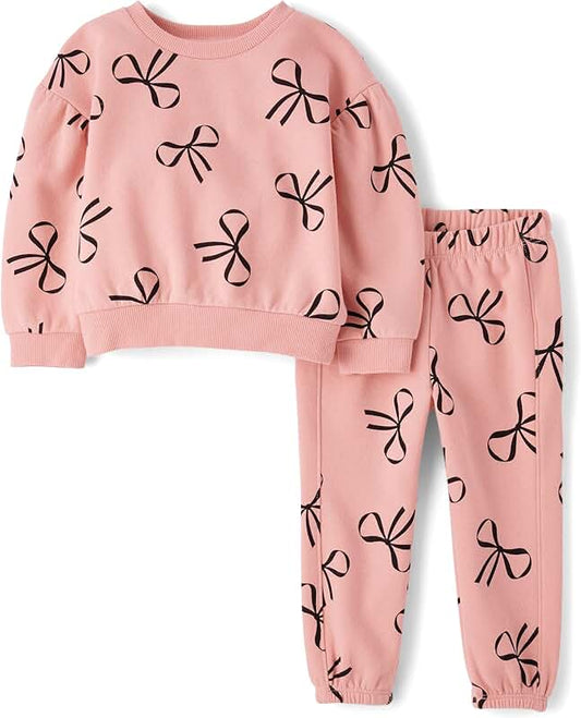 Baby Girl and Toddler Long Sleeve Shirt and Pants Set