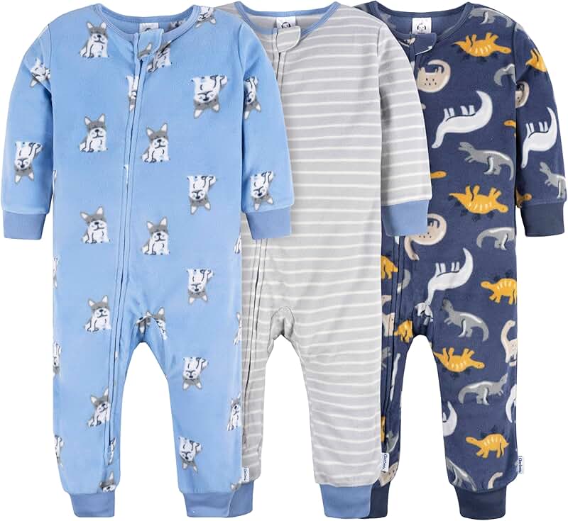 Baby Boys' Flame-Resistant Fleece Pajamas Pack
