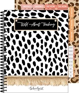 Schoolgirl Style Safari Teacher Planner with Stickers