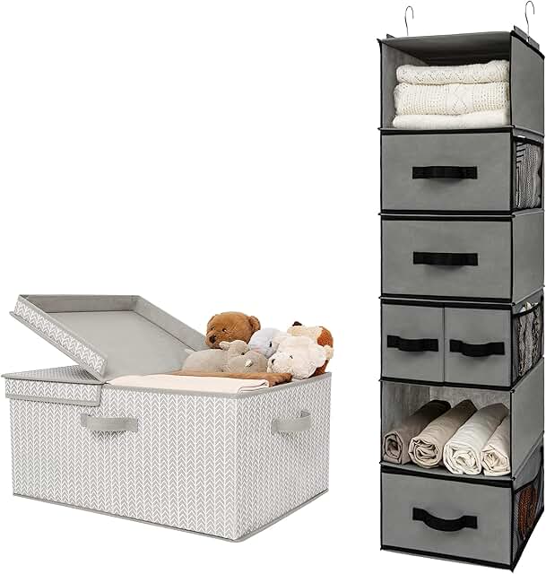 Granny Says Blanket Basket and Hanging Closet Organizer