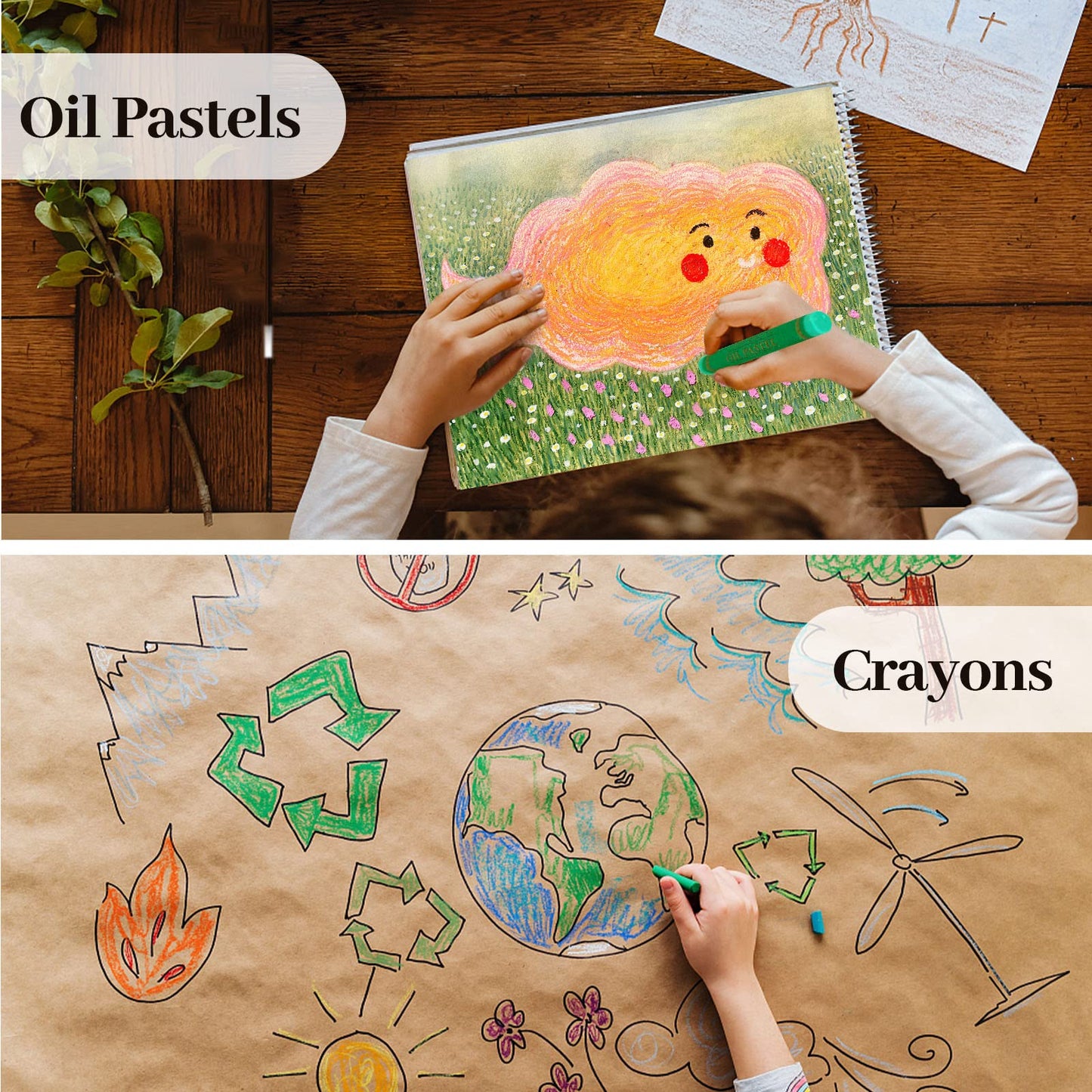 208-Piece Drawing Art Kit with Double Sided Trifold Easel
