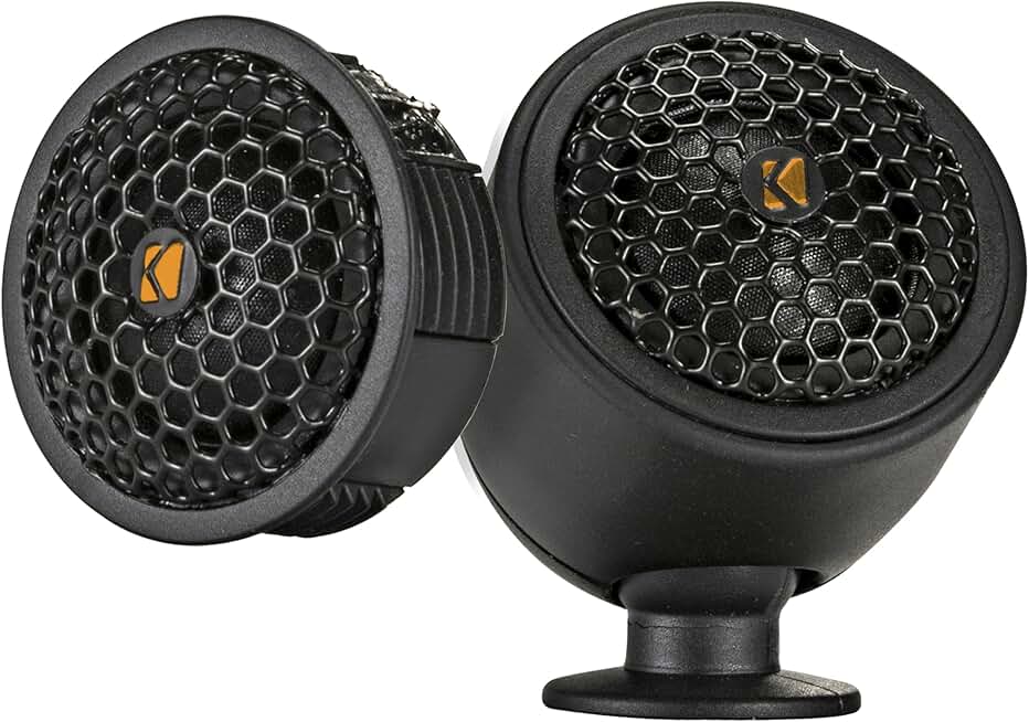 Pair of 0.75-inch tweeters with crossovers and swivel mounts
