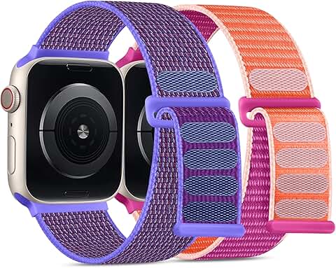 Two Nylon Stretchy Watch Bands for Men and Women