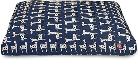 Large Navy Rectangle Pet Bed