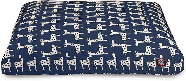 Large Navy Rectangle Pet Bed