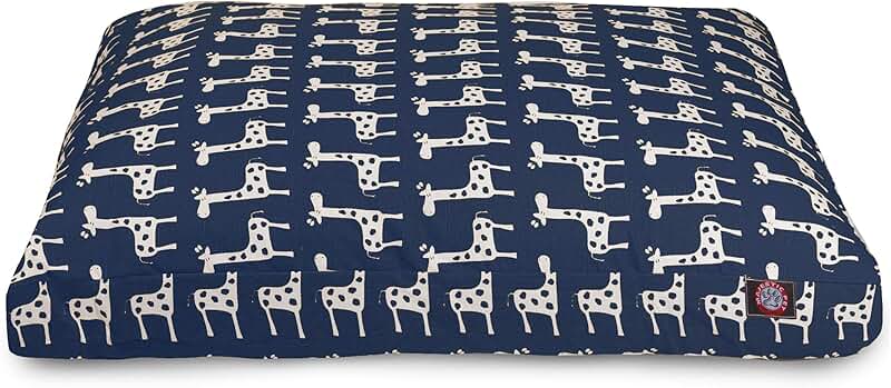 Large Navy Rectangle Pet Bed