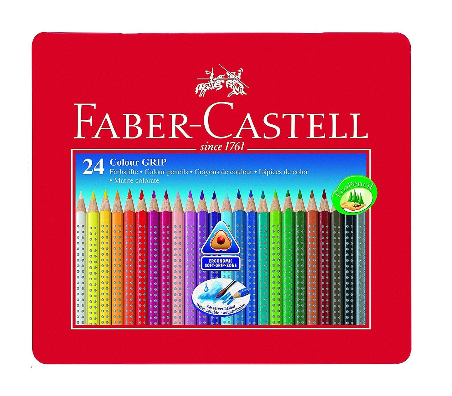 Set of 24 Colour Grip Pencils