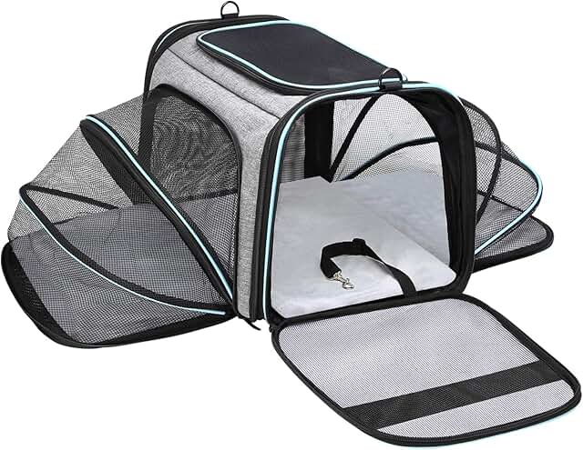 Large Expandable Soft Pet Carrier with Pockets