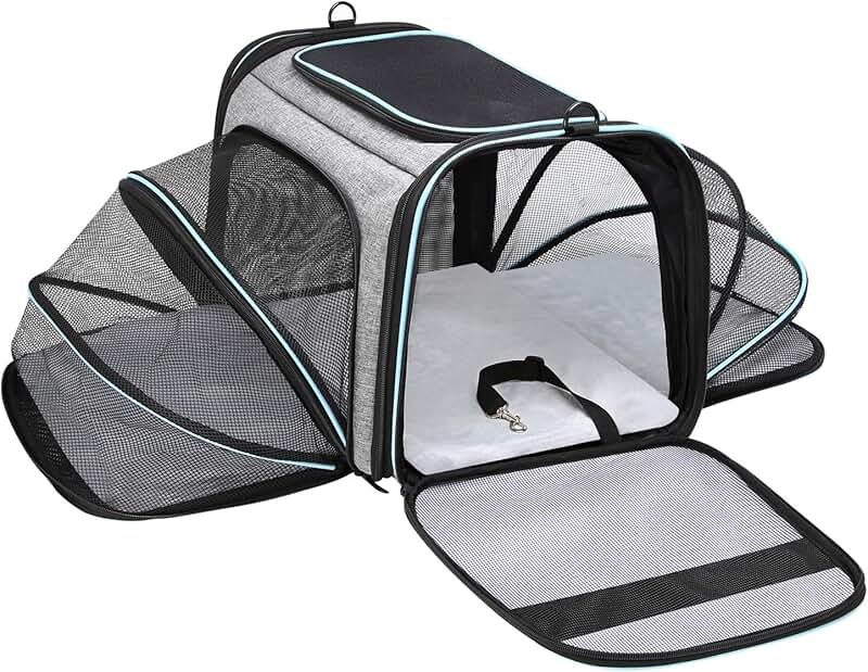Large Expandable Soft Pet Carrier with Pockets