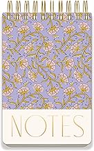 Large Twin Wire Notepad with Floral Cover