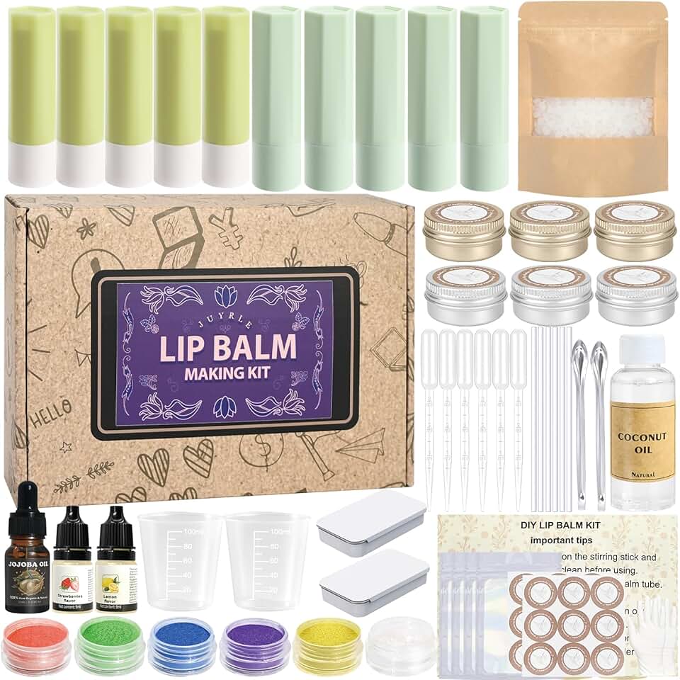 DIY Coconut Lip Balm Kit for Moisturizing Lip Care