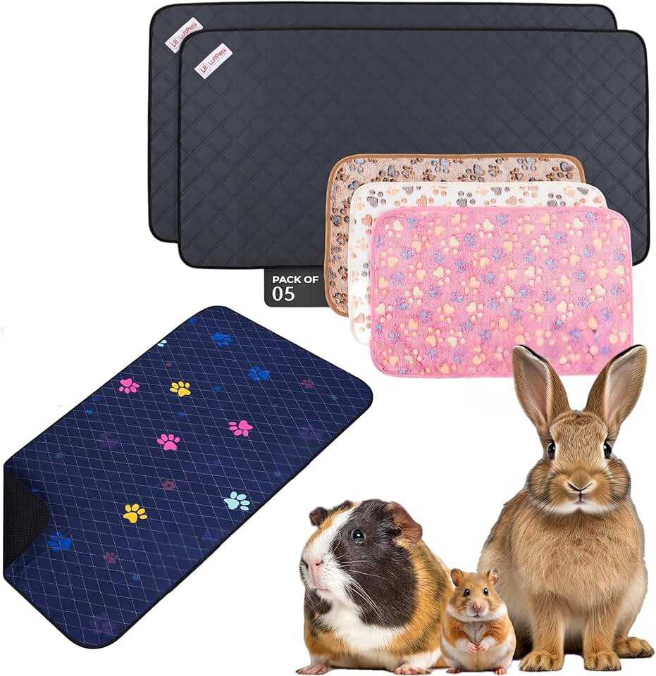 Chewproof Rabbit Cage Liners, 5 Pcs for Small Pets