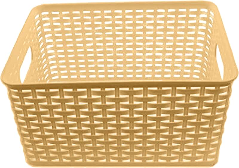 Plastic Rattan Storage Box Basket Organizer
