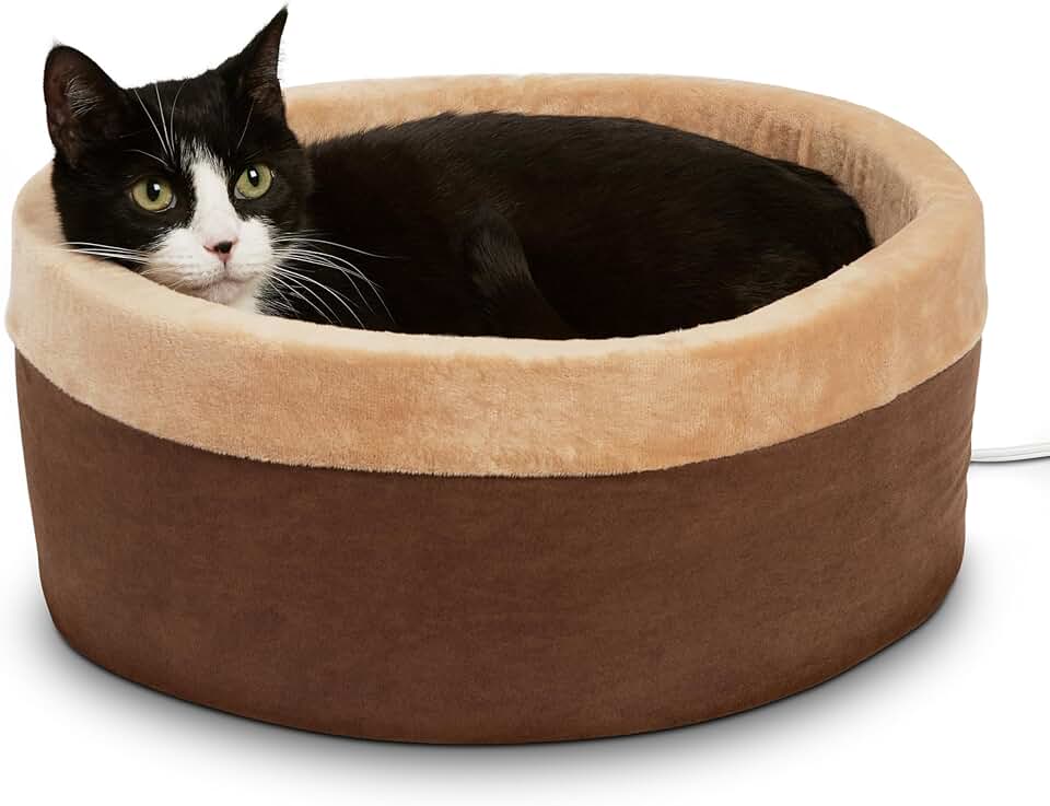 Heated Cat Bed with Removable Heater
