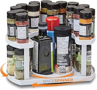 Two-Tiered Spice Organizer with Spin Turntables