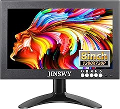 8-inch portable security monitor with HDMI, VGA, AV, BNC inputs