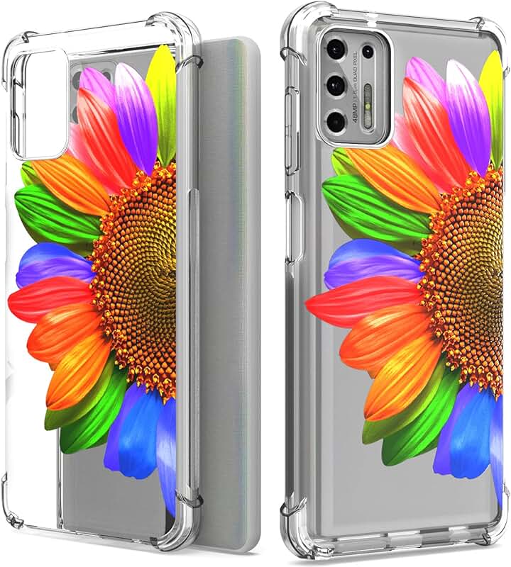 Slim clear sunflower case for Moto G Stylus 2021