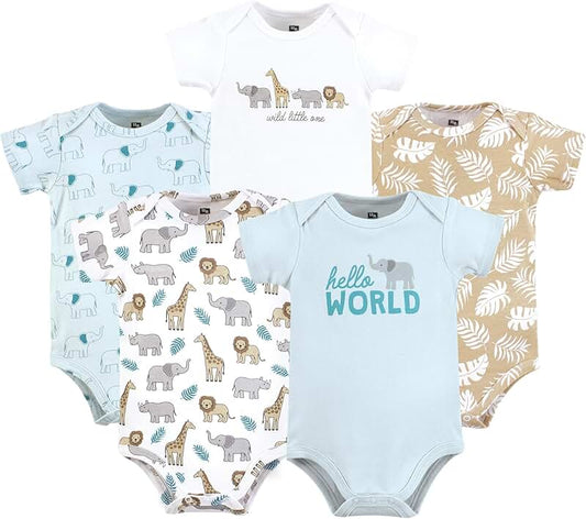 Unisex Baby Cotton Bodysuits Pack of 5