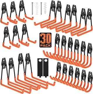 Heavy Duty Wall Mount Garage Hooks, 30 Pack