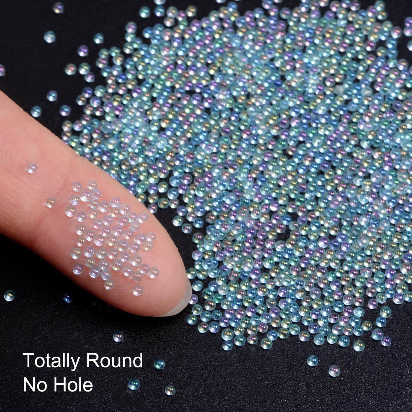 Light Blue Resin Bubble Beads for Jewelry and Craft Projects