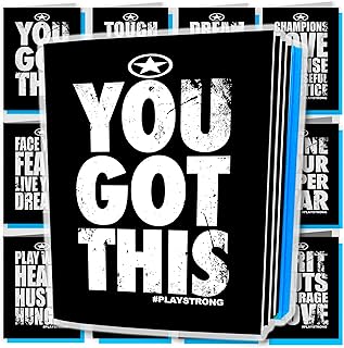 Set of 12 motivational sports note cards